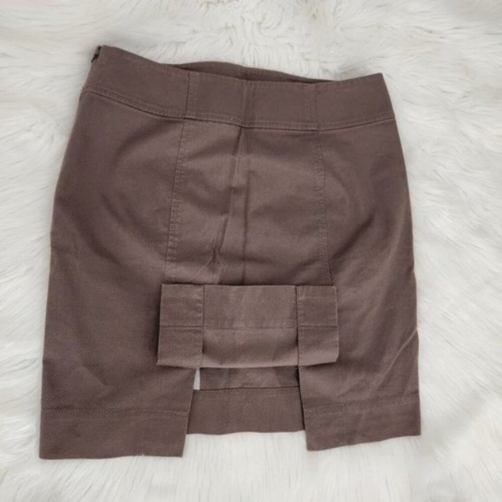 Ann Tylor Loft Brown Side Button Mini Skirt, size 4 - Picture 13 of 16